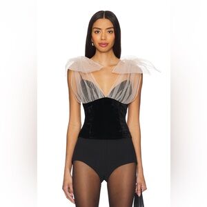 Elegant Black and Cream Women's Top